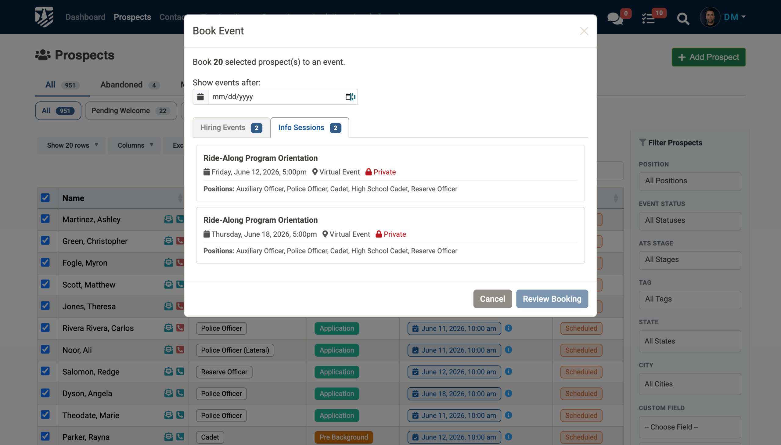 Bulk update multiple prospects or contacts at once.
